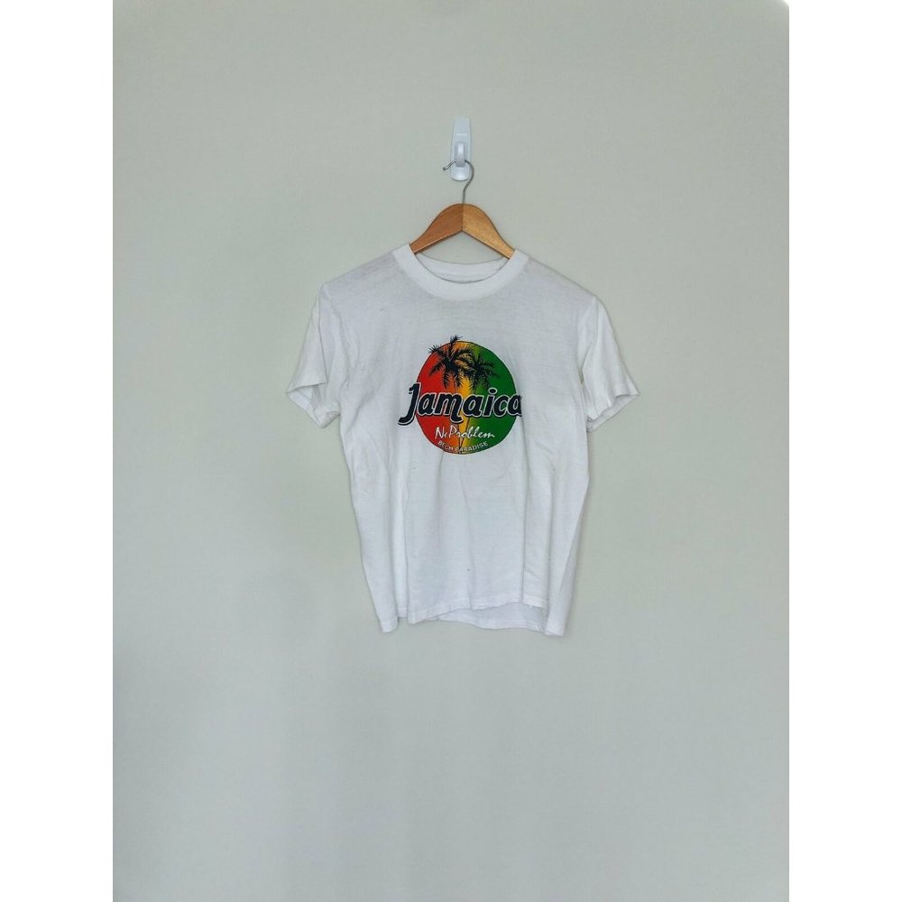 Jamaica White No Problem Tee (S)